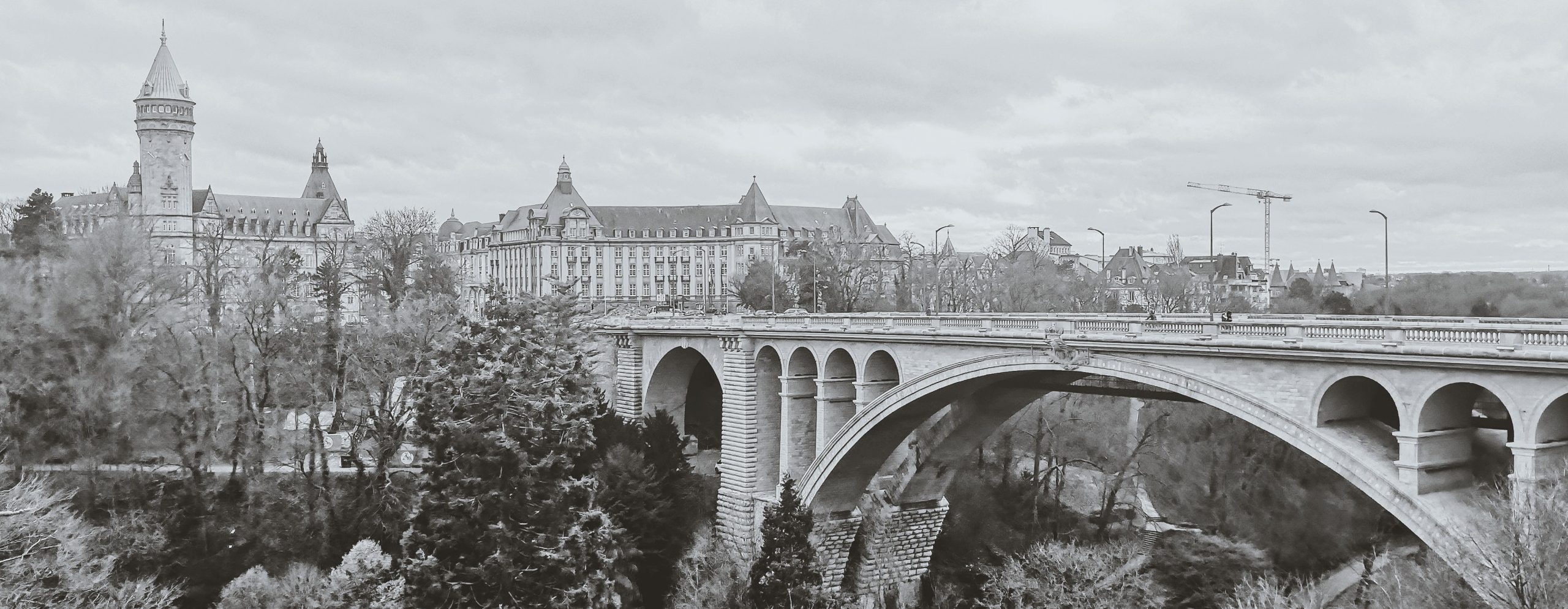paysage pont en noir et blanc
