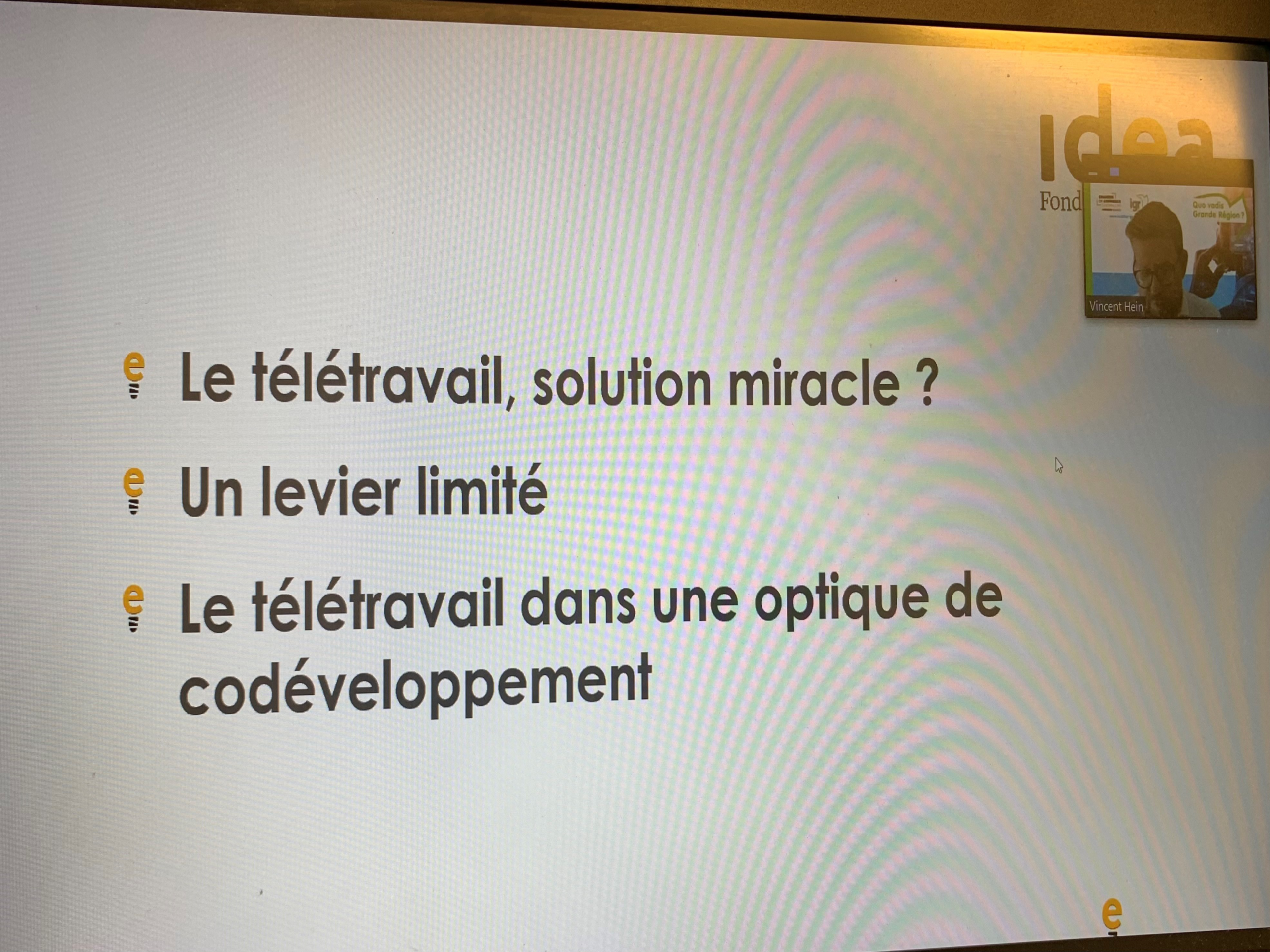 Webinaire Quo vadis Grande Région - Télétravail transfrontalier : une solution miracle ?